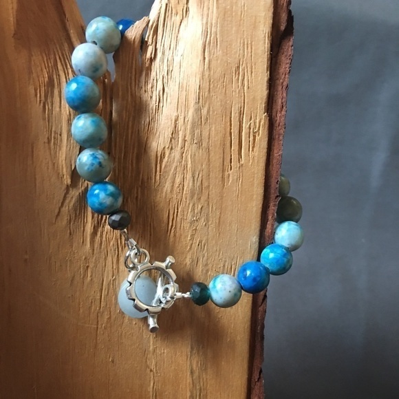 Turquoise jasper beaded bracelet - Picture 4 of 6